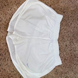 Nike white athletic shorts